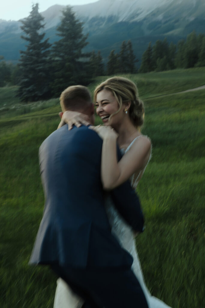 Destination wedding blue hour photos in Telluride Colorado