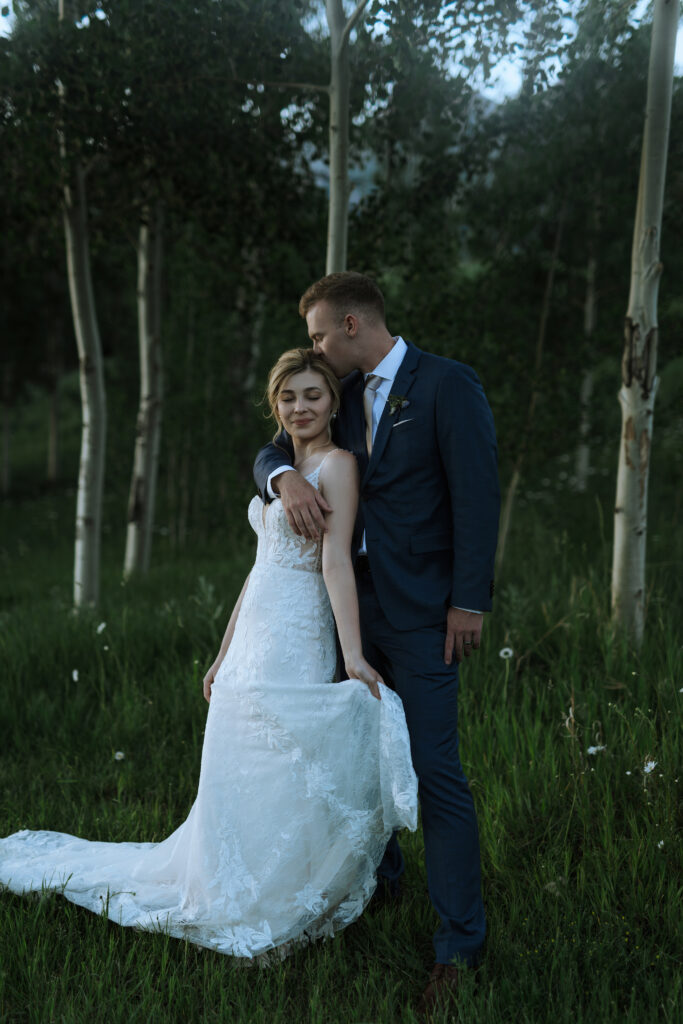 Destination wedding blue hour photos in Telluride Colorado