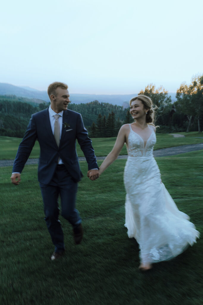 Destination wedding blue hour photos in Telluride Colorado