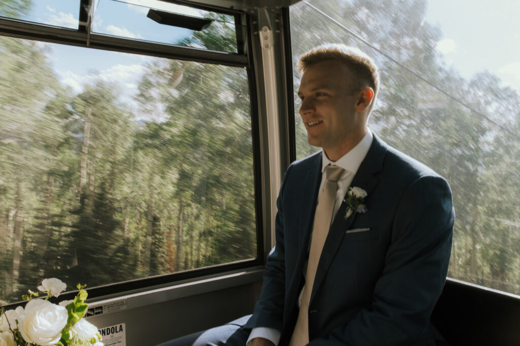 Destination wedding gondola photos in Telluride Colorado