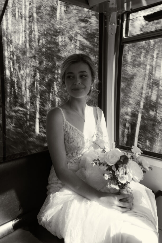 Destination wedding gondola photos in Telluride Colorado