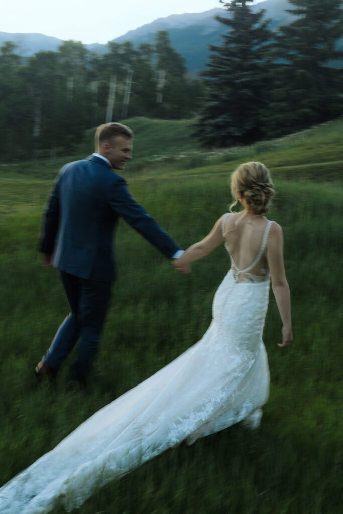 Destination wedding blue hour photos in Telluride Colorado