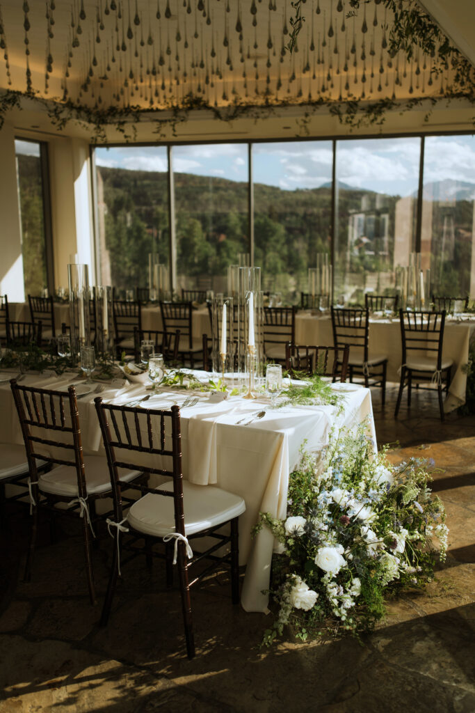 Destination wedding reception photos in Telluride Colorado