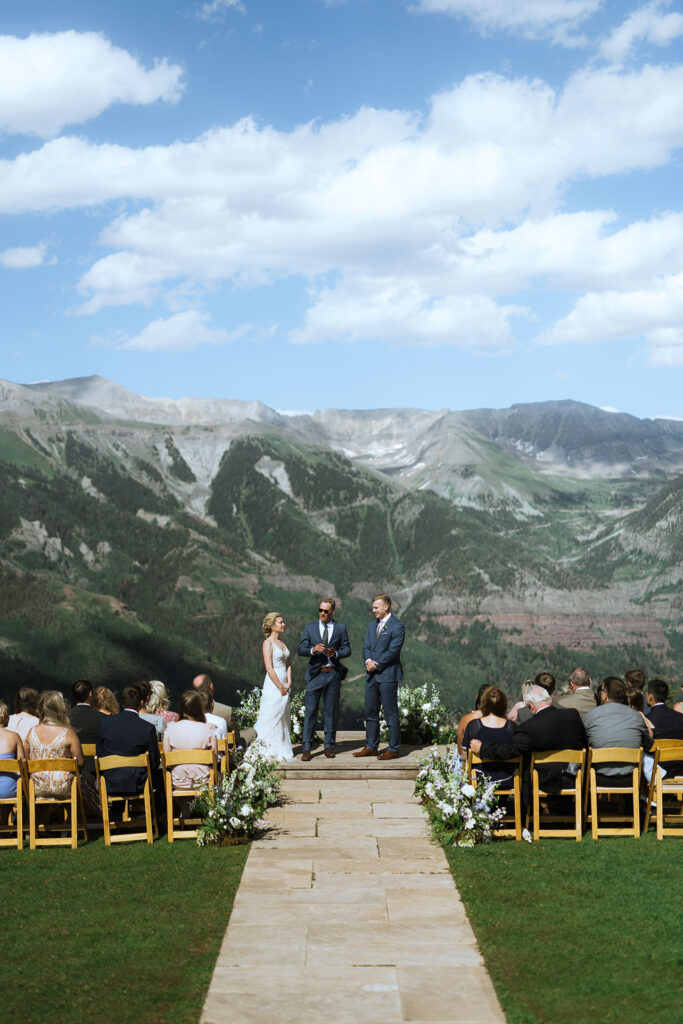 Destination wedding ceremony photos in Telluride Colorado